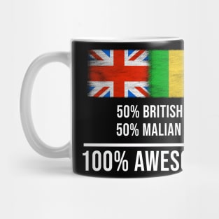 50% British 50% Malian 100% Awesome - Gift for Malian Heritage From Mali Mug